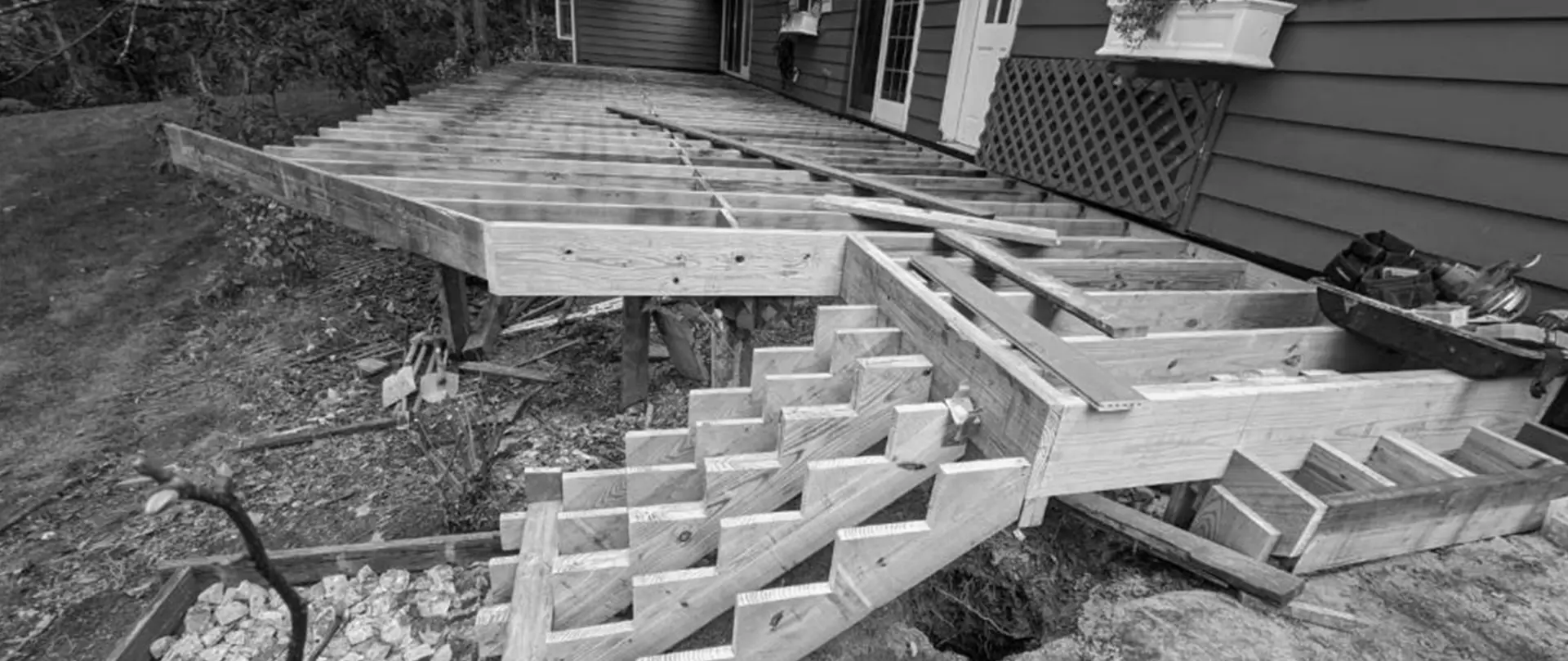 Custom deck construction by HZ Builders LLC in New Jersey